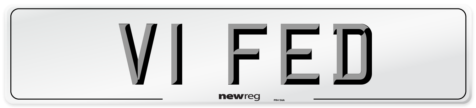 V1 FED Number Plate from New Reg